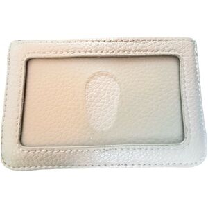 Luxury Cream Leather ID Card Holder 4.25 X 3”